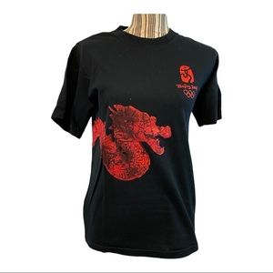 Olympics Beijing 2008 black with Red Dragon tee
